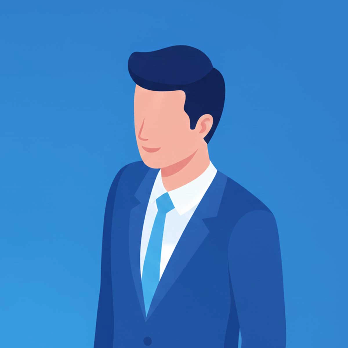 businessman in blue background